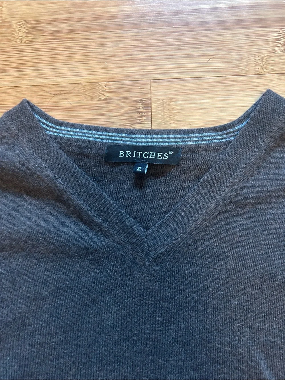BRITCHES Brown Wool V-Neck Sweater Vest - Picture 2 of 8